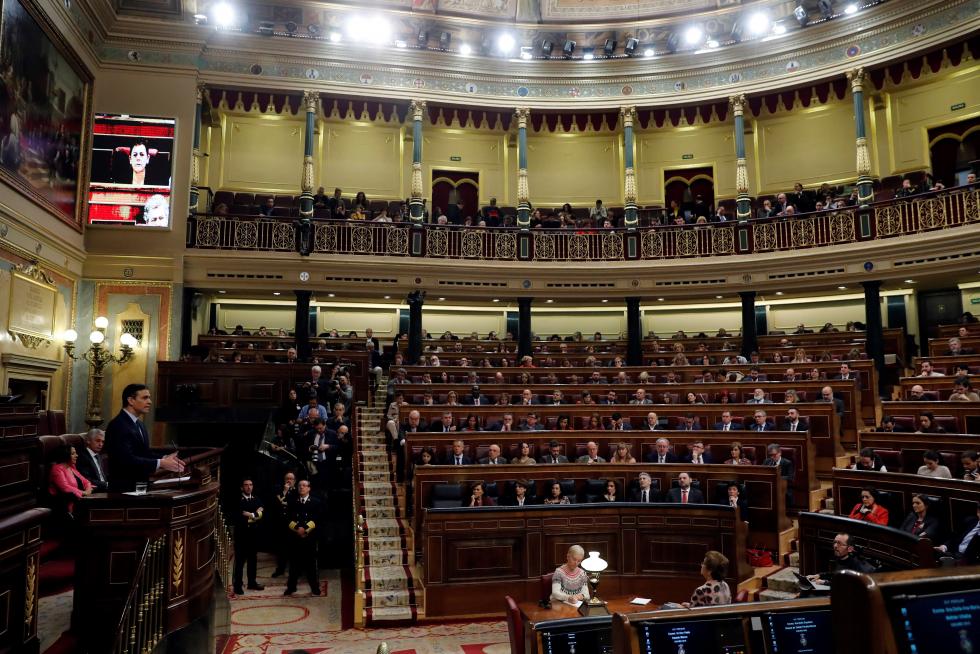 Bronca jornada de la sesión de investidura de Pedro Sánchez.