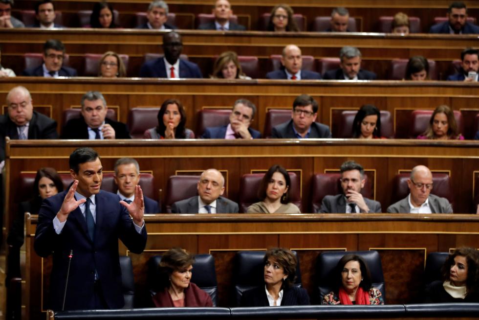 Bronca jornada de la sesión de investidura de Pedro Sánchez.