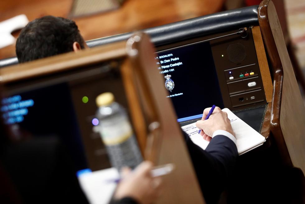 Bronca jornada de la sesión de investidura de Pedro Sánchez.