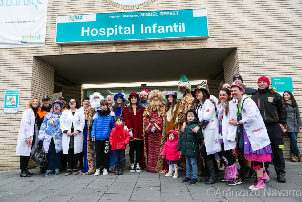 ARAGON VISITA DE LOS BOMBEROS Y DE LOS REYES MAGOS AL HOSPITAL INFANTIL / 06-01-2020 / FOTO: ARANZAZU NAVARRO