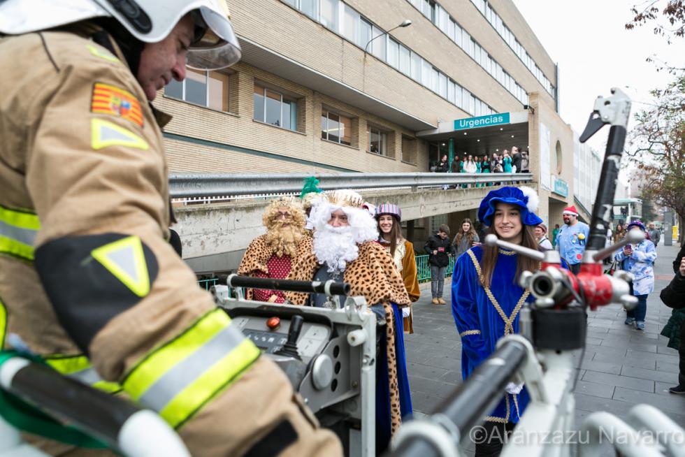 ARAGON VISITA DE LOS BOMBEROS Y DE LOS REYES MAGOS AL HOSPITAL INFANTIL / 06-01-2020 / FOTO: ARANZAZU NAVARRO
