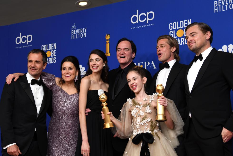Beverly Hills (United States), 06/01/2020.- Icelandic musician Hildur Guonadottir holds the award for Best Original Score - Motion Picture for 'Joker' in the press room during the 77th annual Golden Globe Awards ceremony at the Beverly Hilton Hotel, in Beverly Hills, California, USA, 05 January 2020. (Islandia, Estados Unidos) EFE/EPA/CHRISTIAN MONTERROSA Press Room - 77th Golden Globe Awards