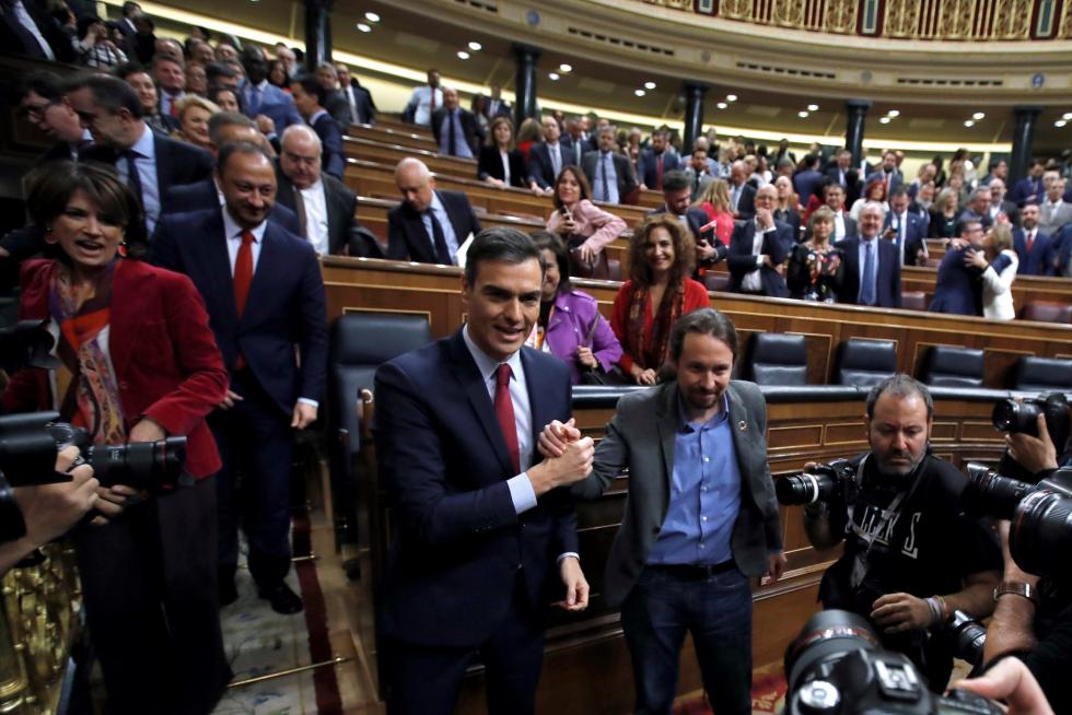 Pedro Sánchez, investido presidente del Gobierno en segunda votación.