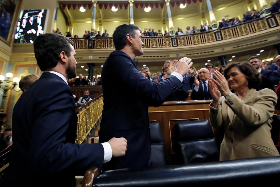 Pedro Sánchez, investido presidente del Gobierno en segunda votación.