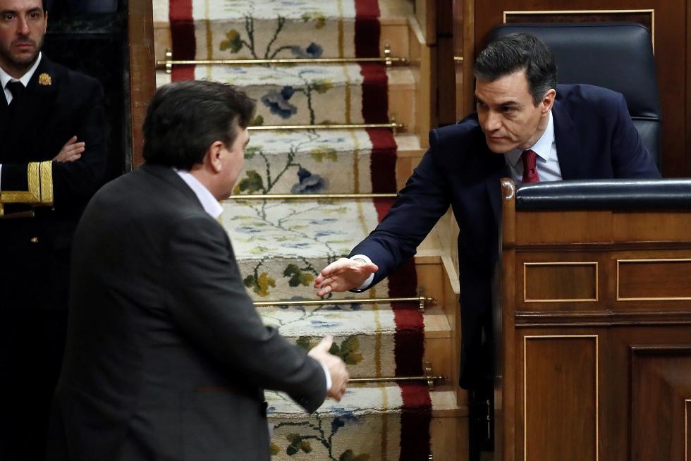 Tomás Guitarte (Teruel Existe), en el pleno de investidura de Pedro Sánchez