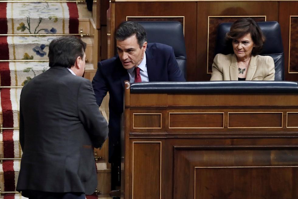 Tomás Guitarte (Teruel Existe), en el pleno de investidura de Pedro Sánchez