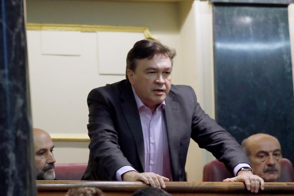 Tomás Guitarte (Teruel Existe), en el pleno de investidura de Pedro Sánchez