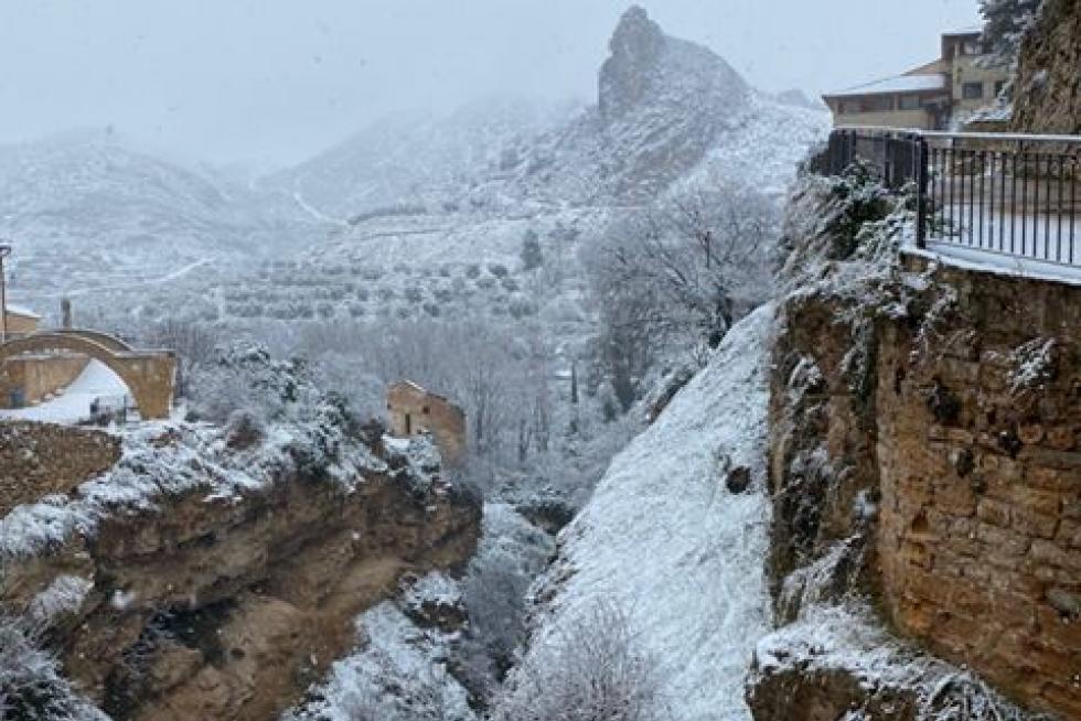 Borrasca Gloria en Aragón: nieve en Molinos