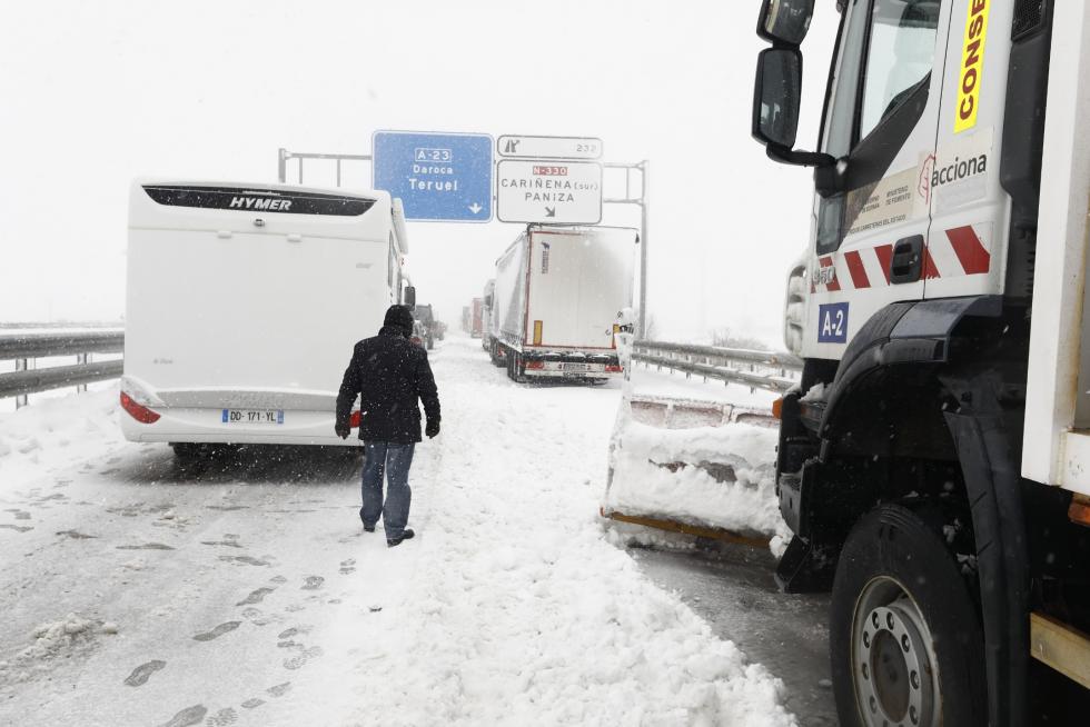 Borrasca Gloria: Afecciones de la gran nevada en el puerto de Paniza