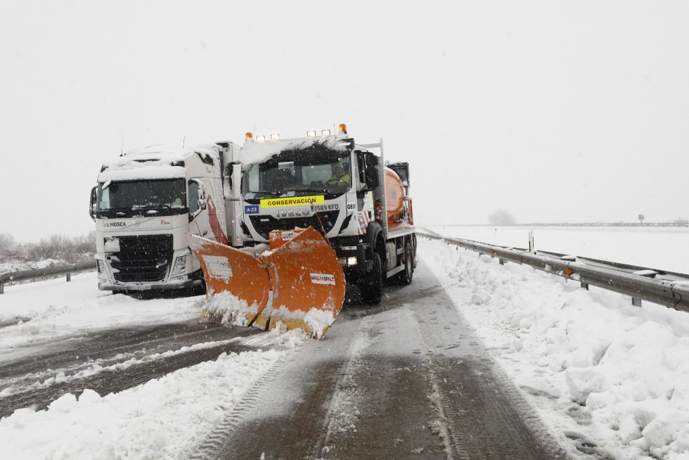 Borrasca Gloria: Afecciones de la gran nevada en el puerto de Paniza
