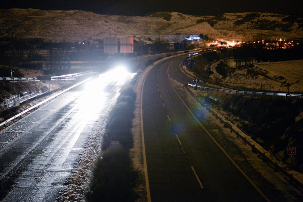 Circulación en la A-23 en Teruel después de los cortes por la nevada