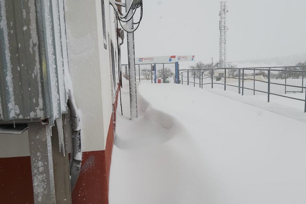 Imágenes de la nevada en Ferreruela de Huerva (Teruel).