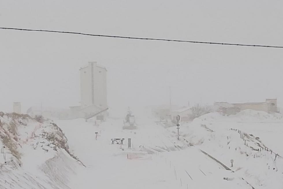 Imágenes de la nevada en Ferreruela de Huerva (Teruel).