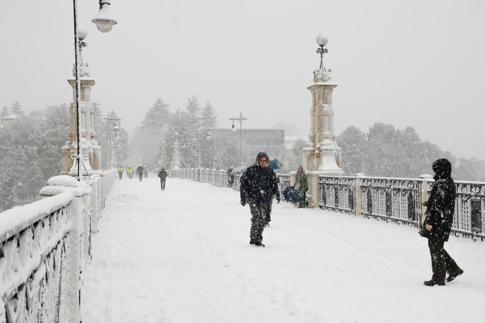 Nevada en Teruel capital.