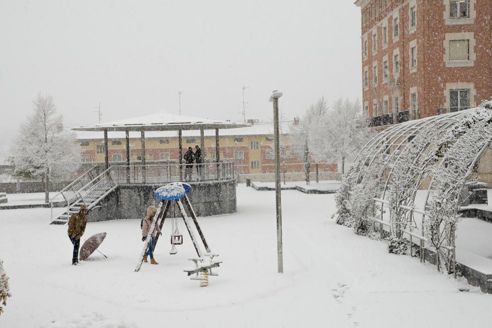 Nevada en Teruel capital.