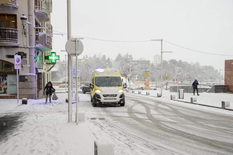 Nevada en Teruel capital.