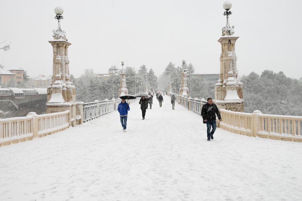 Nevada en Teruel capital.