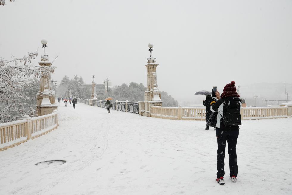 Nevada en Teruel capital.
