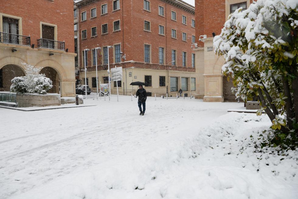 Nevada en Teruel capital.