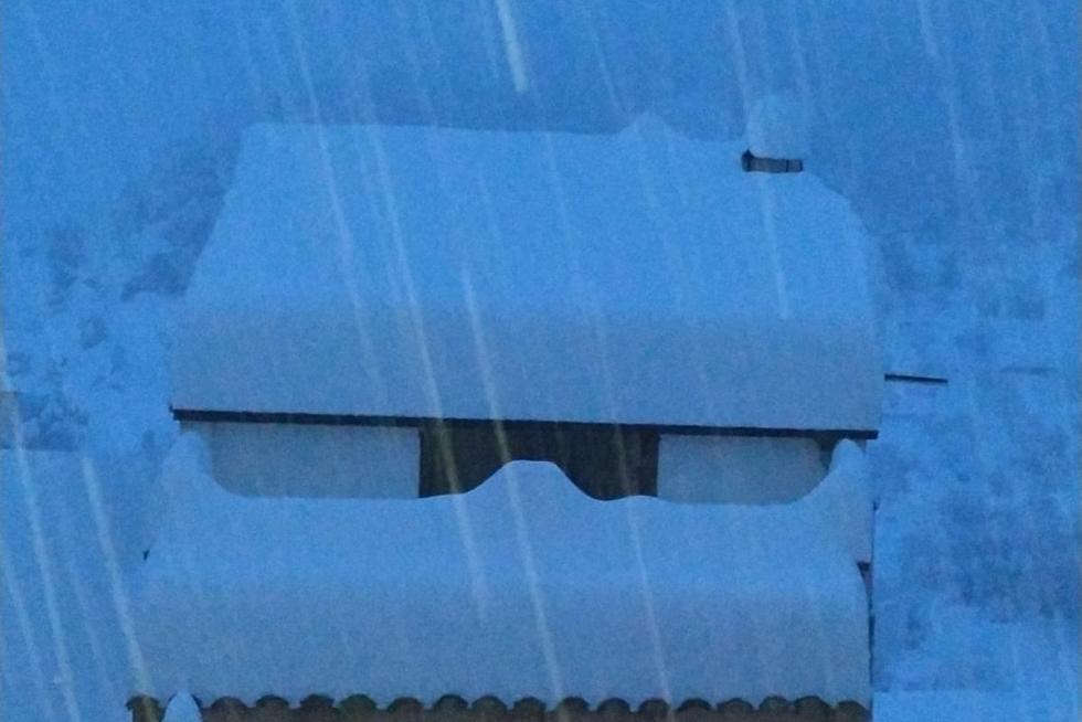 Nieve en Fuentespalda, este martes