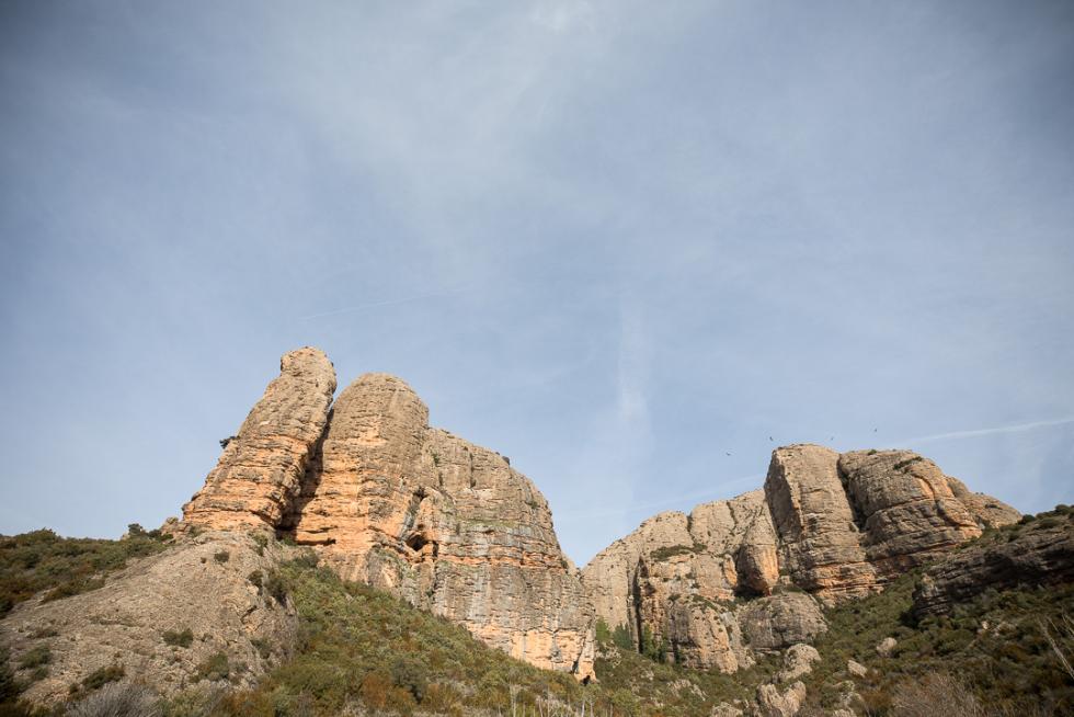 Vista de los Mallos de Agüero