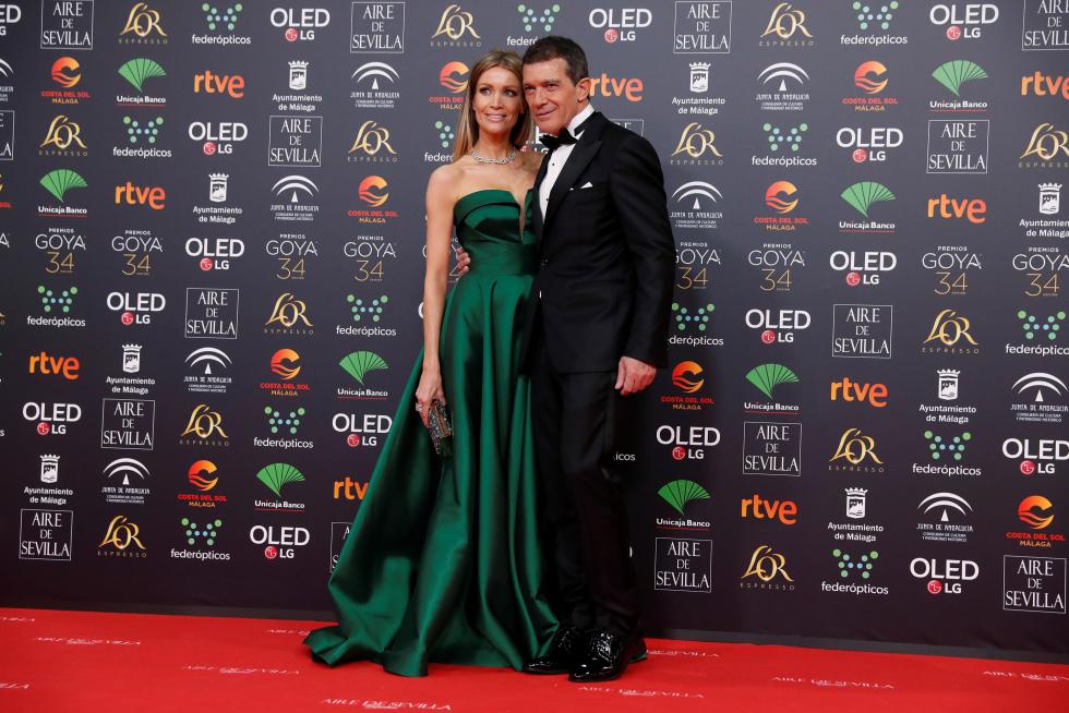 Antonio Banderas y su pareja, Nicole Kimpel.