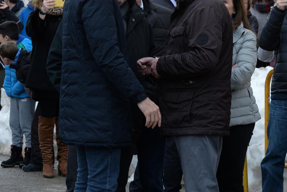 Pedro Sánchez visita Cantavieja para conocer los daños del temporal.
