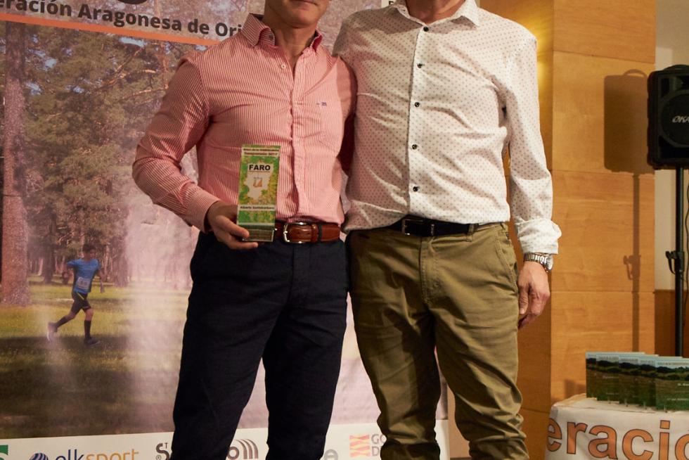 Alberto Santabárbara, en la Gala del Deporte de Orientación