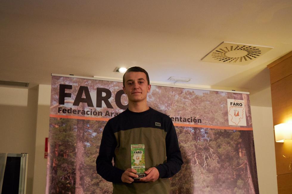 Alejandro Saz, en la Gala del Deporte de Orientación