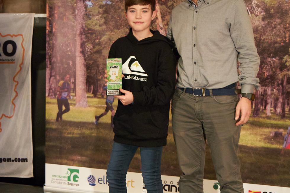 César Fandos en la Gala del Deporte de la Orientación