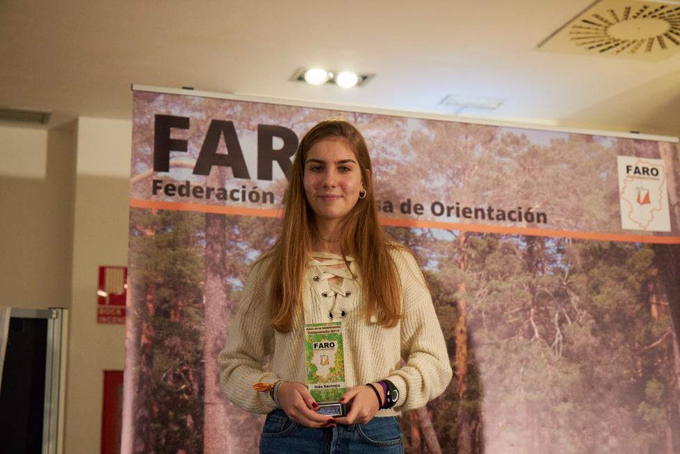 Inés Bermejo en la Gala del Deporte de Orientación