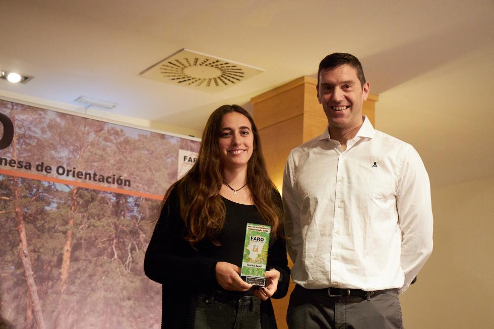 Izarbe Sevil en la Gala del Deporte de la Orientación