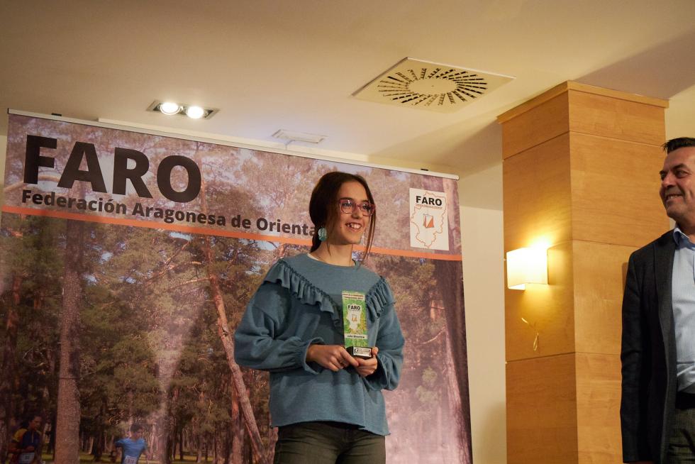 Julia Elhombre en la Gala del Deporte de la Orientación