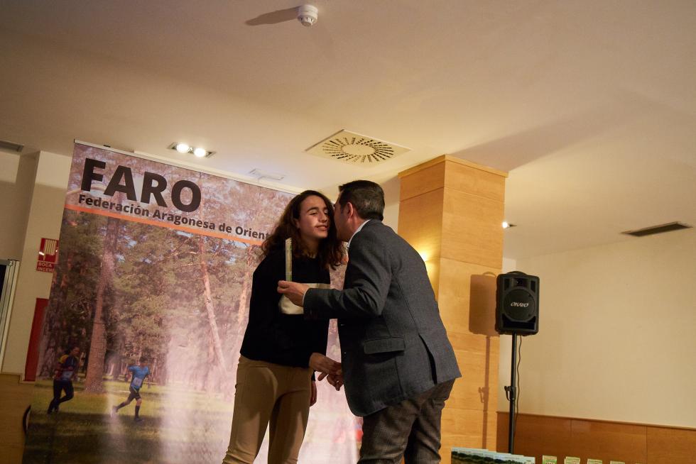 Julia Faure en la Gala del Deporte de la Orientación