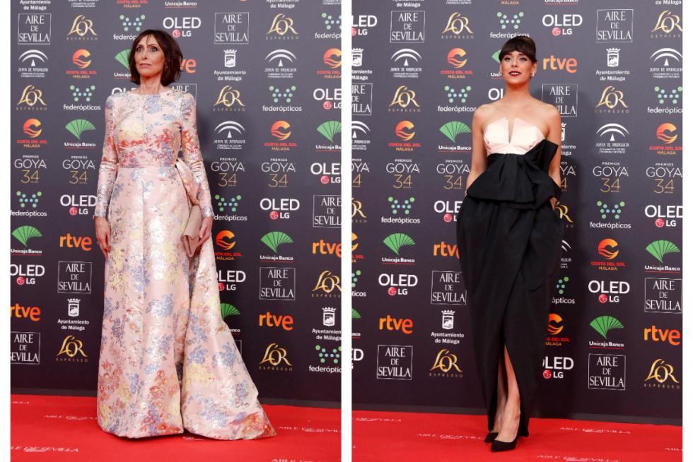 Los vestidos de Pertegaz de María Barranco (izquierda) y Belén Cuesta.