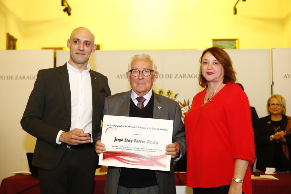 Nuevos académicos de honor de la Academia de la Artes del Folclore y la Jota de Aragón