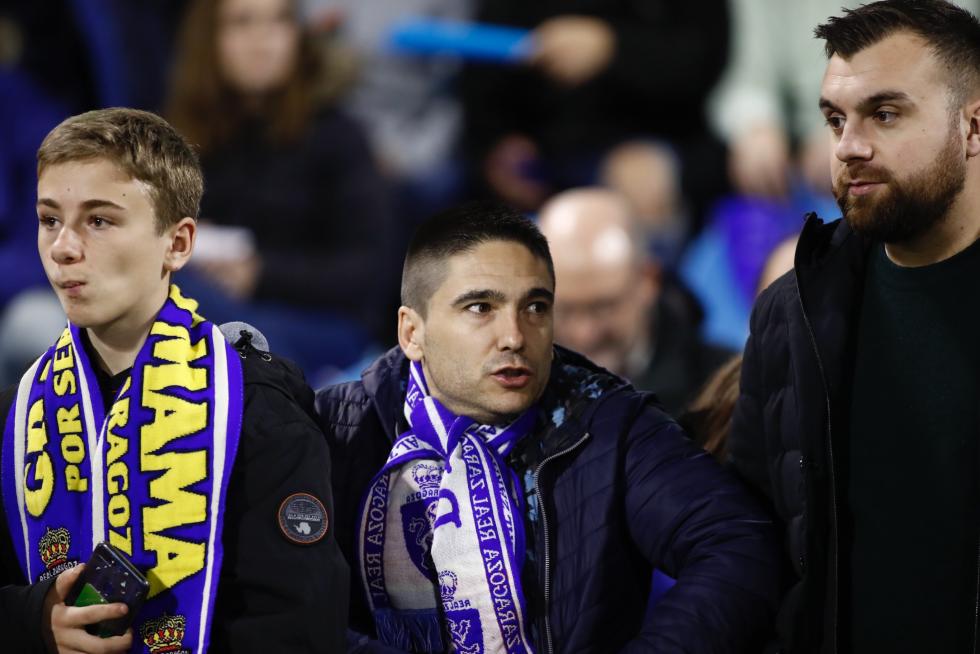 Imágenes de la afición en La Romareda durante el partido Real Zaragoza-Real Madrid.