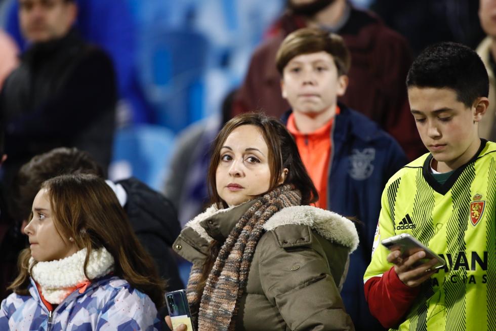 Imágenes de la afición en La Romareda durante el partido Real Zaragoza-Real Madrid.