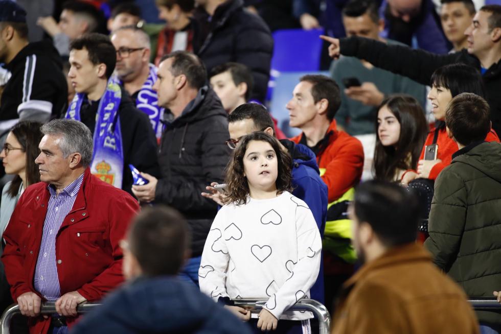 Imágenes de la afición en La Romareda durante el partido Real Zaragoza-Real Madrid.