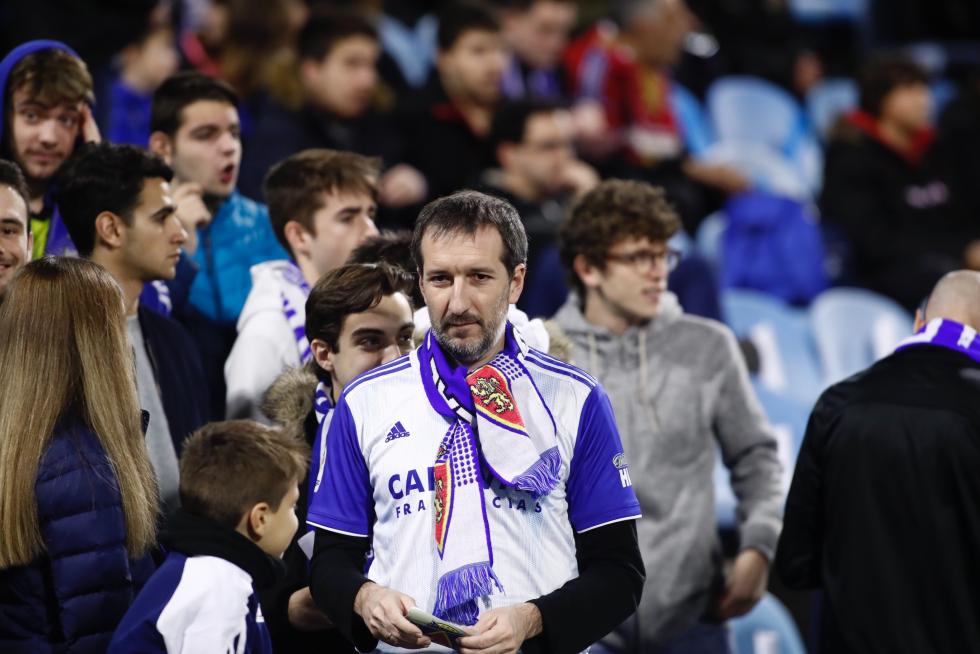 Imágenes de la afición en La Romareda durante el partido Real Zaragoza-Real Madrid.