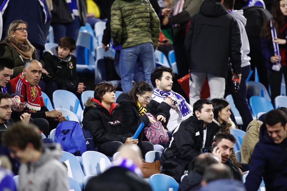 Imágenes de la afición en La Romareda durante el partido Real Zaragoza-Real Madrid.
