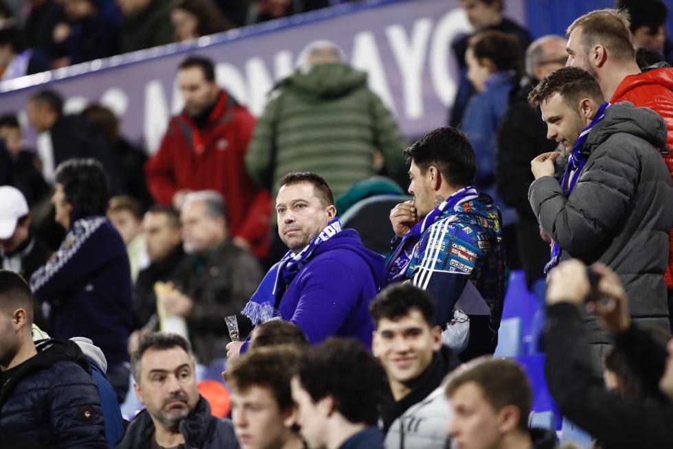 Imágenes de la afición en La Romareda durante el partido Real Zaragoza-Real Madrid.