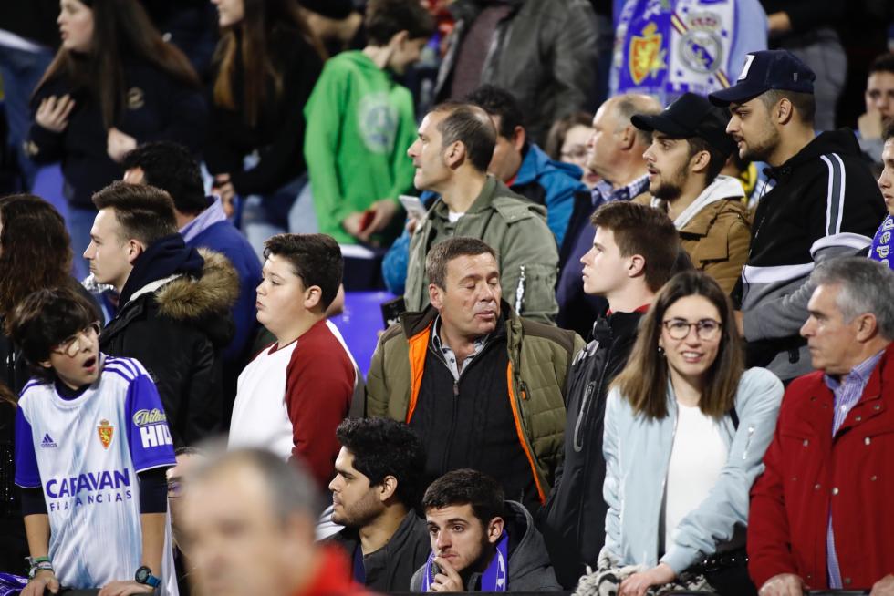 Imágenes de la afición en La Romareda durante el partido Real Zaragoza-Real Madrid.