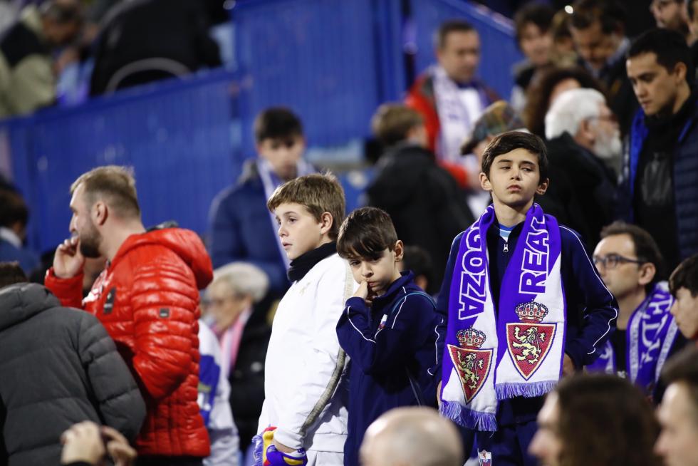 Imágenes de la afición en La Romareda durante el partido Real Zaragoza-Real Madrid.