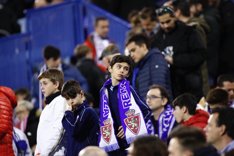 Imágenes de la afición en La Romareda durante el partido Real Zaragoza-Real Madrid.