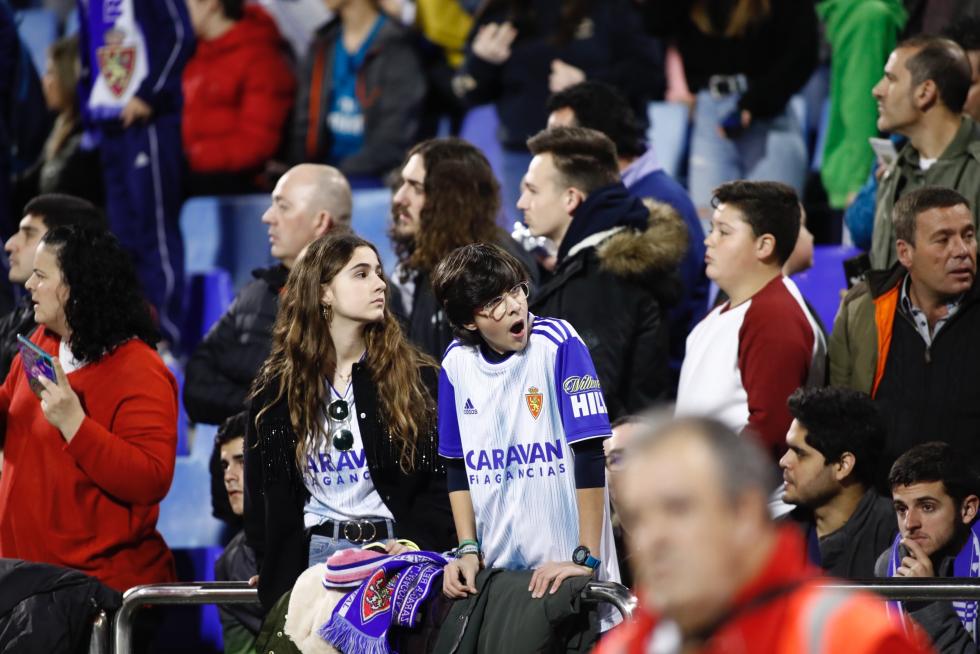 Imágenes de la afición en La Romareda durante el partido Real Zaragoza-Real Madrid.