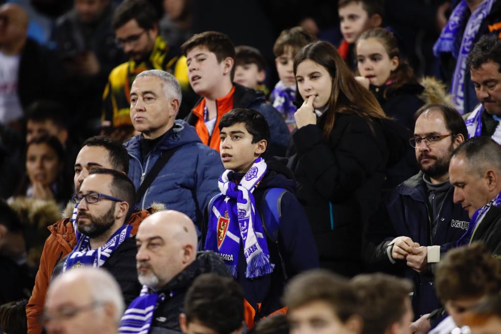 Imágenes de la afición en La Romareda durante el partido Real Zaragoza-Real Madrid.