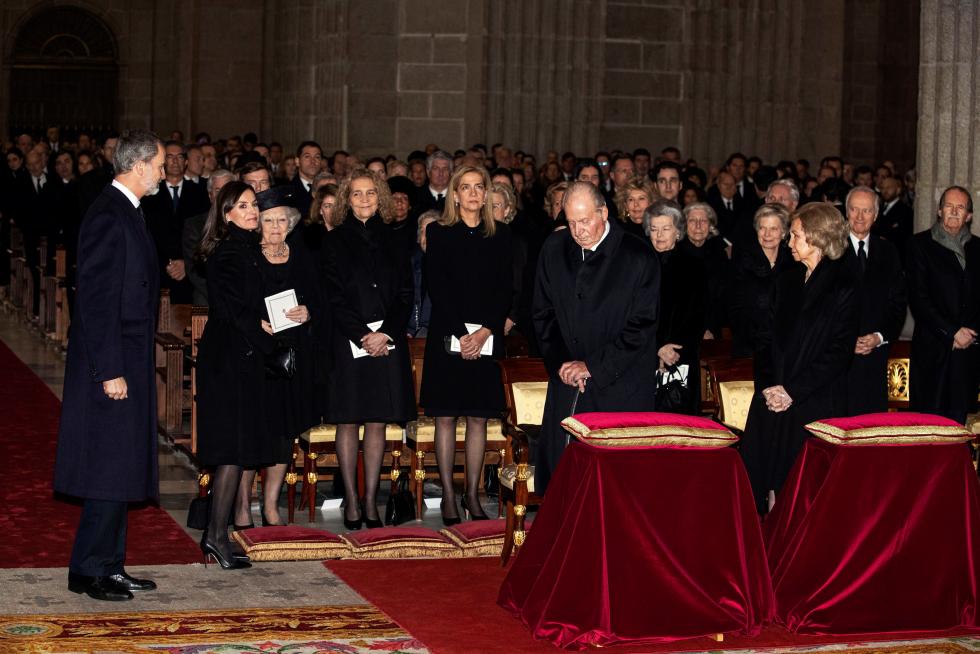 Funeral por la infanta Pilar en el Escorial.