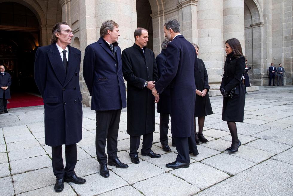 Funeral por la infanta Pilar en el Escorial.