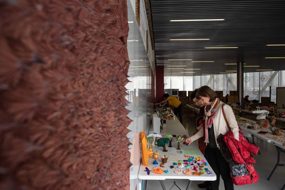 La exposición de origami en Etopia, Zaragoza, puede visitarse hasta este domingo